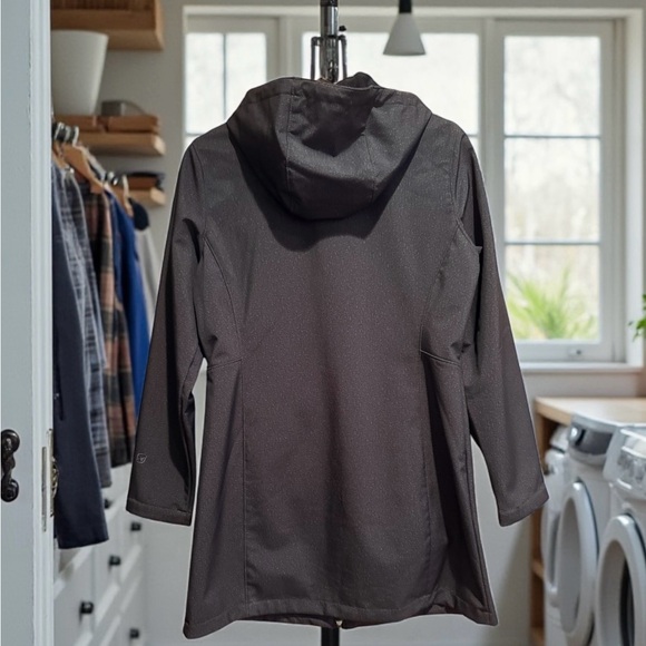 Free Country Women's Hooded Black Lined Jacket Size Medium Soft Shell - Picture 17 of 17